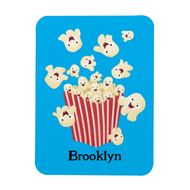 Niedlicher lustiger Popcorn-Cartoon Magnet (Vertikal)