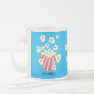 Niedlicher lustiger Popcorn-Cartoon Mattglastasse