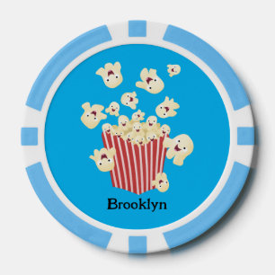Niedlicher lustiger Popcorn-Cartoon Pokerchips
