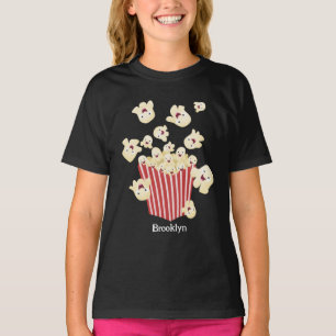 Niedlicher lustiger Popcorn-Cartoon T-Shirt