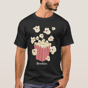 Niedlicher lustiger Popcorn-Cartoon T-Shirt