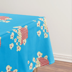 Niedlicher lustiger Popcorn-Cartoon Tischdecke