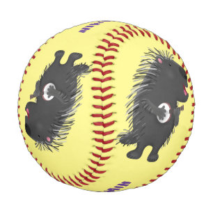 Niedlicher, lustiger Porcuppspiel Banjo Cartoon Baseball