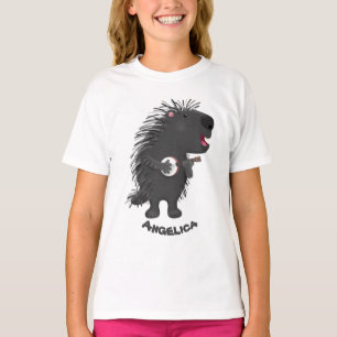Niedlicher, lustiger Porcuppspiel Banjo Cartoon T-Shirt