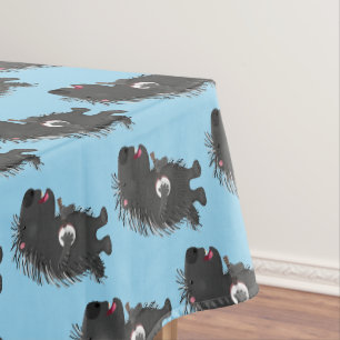 Niedlicher, lustiger Porcuppspiel Banjo Cartoon Tischdecke
