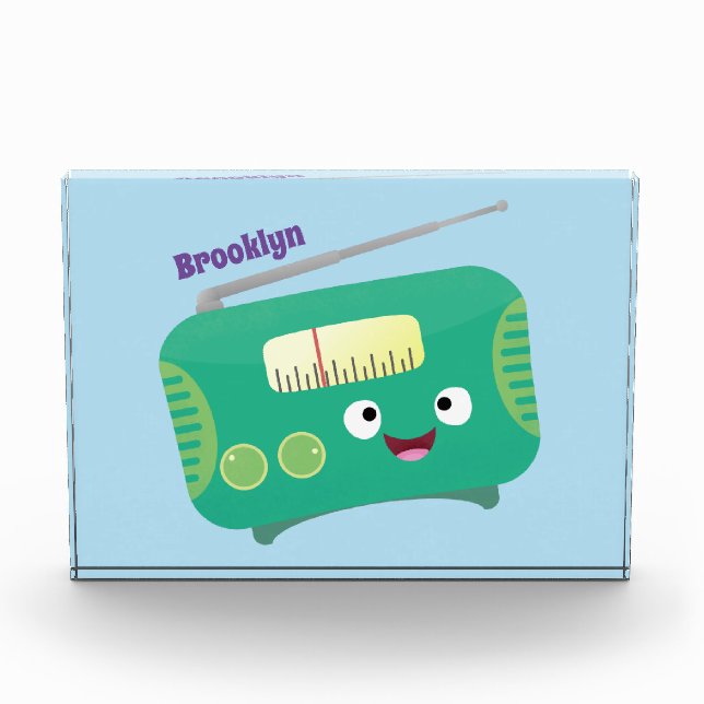 Niedlicher, lustiger Retro-Cartoon Fotoblock (Vorderseite)