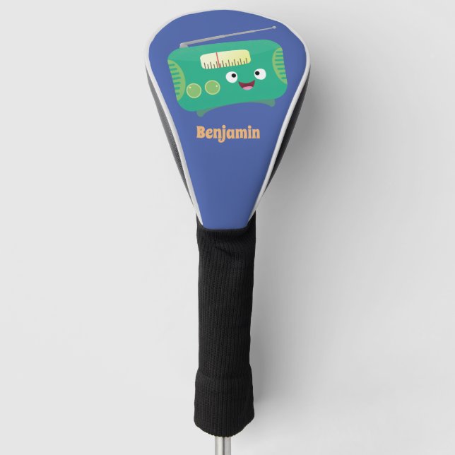 Niedlicher, lustiger Retro-Cartoon Golf Headcover (Vorderseite)