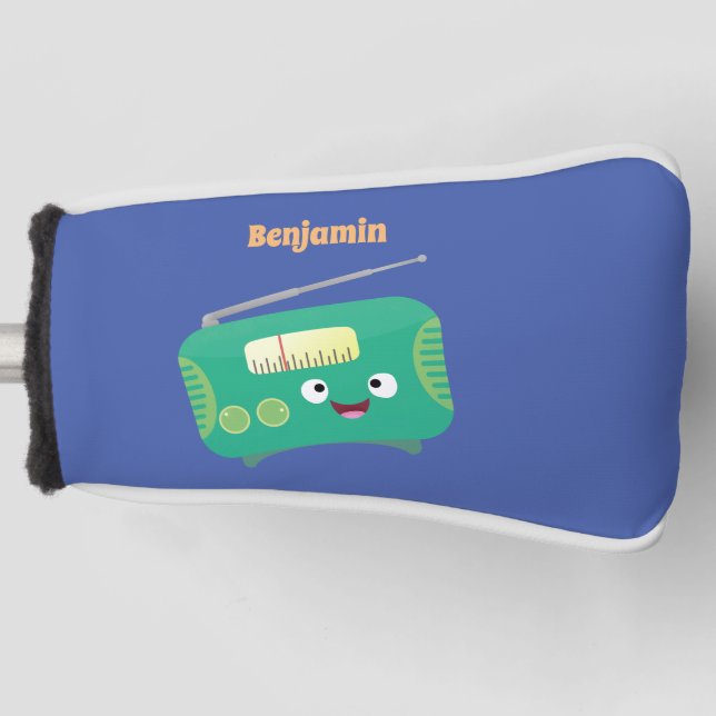 Niedlicher, lustiger Retro-Cartoon Golf Headcover (Vorderseite)