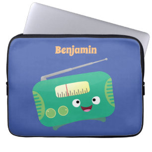 Niedlicher, lustiger Retro-Cartoon Laptopschutzhülle