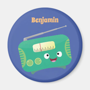 Niedlicher, lustiger Retro-Cartoon Magnet