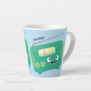 Niedlicher, lustiger Retro-Cartoon Milchtasse