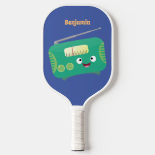 Niedlicher, lustiger Retro-Cartoon Pickleball Schläger