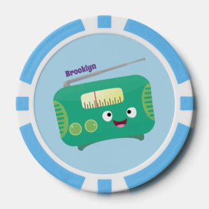 Niedlicher, lustiger Retro-Cartoon Pokerchips