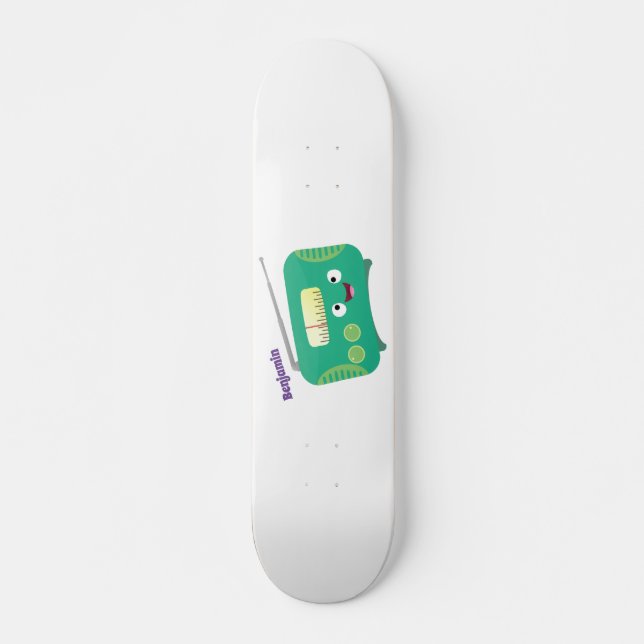 Niedlicher, lustiger Retro-Cartoon Skateboard (Vorne)
