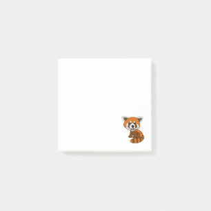 Niedlicher lustiger roter Panda-Cartoon Post-it Klebezettel