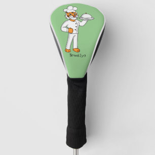 Niedlicher lustiger Tiger Koch Cartoon Illustratio Golf Headcover