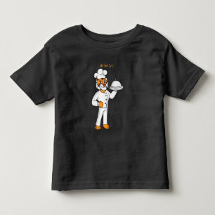 Niedlicher lustiger Tiger Koch Cartoon Illustratio Kleinkind T-shirt