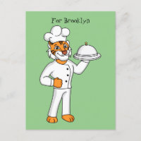 Niedlicher lustiger Tiger Koch Cartoon Illustratio