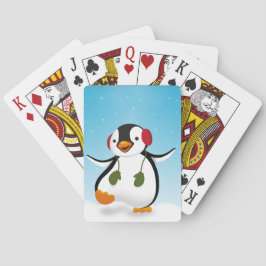 Niedlicher lustiger WinterPenguin Spielkarten