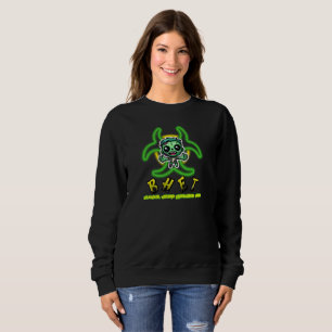 Niedlicher, lustiger Zombie-Abschlag Sweatshirt