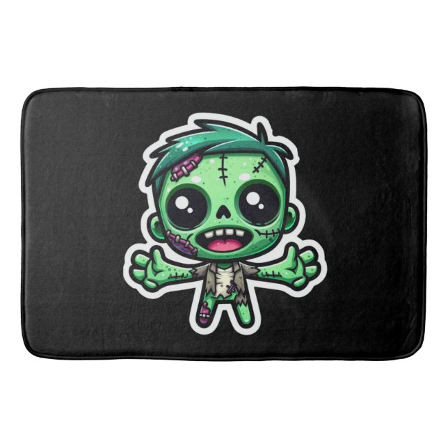 Niedlicher, lustiger Zombie Badematte (Vorderseite)