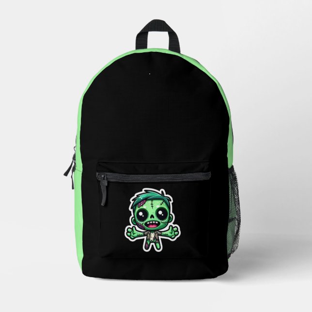 Niedlicher, lustiger Zombie Bedruckter Rucksack (Vorderseite)