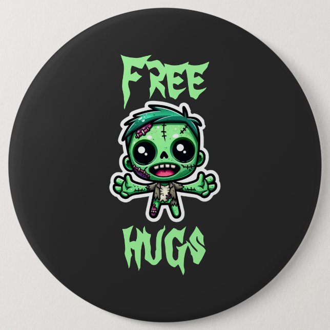 Niedlicher, lustiger Zombie Button (Vorderseite)