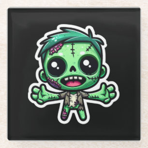 Niedlicher, lustiger Zombie Glasuntersetzer