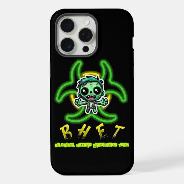 Niedlicher, lustiger Zombie iPhone 15 Pro Max Hülle (Rückseite)