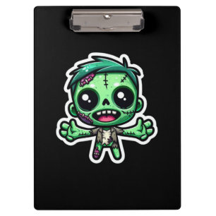 Niedlicher, lustiger Zombie Klemmbrett