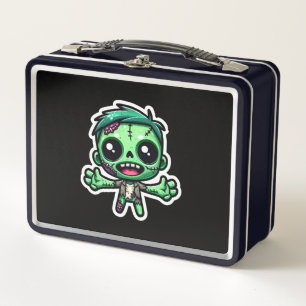 Niedlicher, lustiger Zombie Metall Brotdose