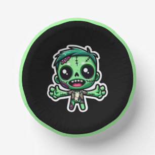Niedlicher, lustiger Zombie Pappteller