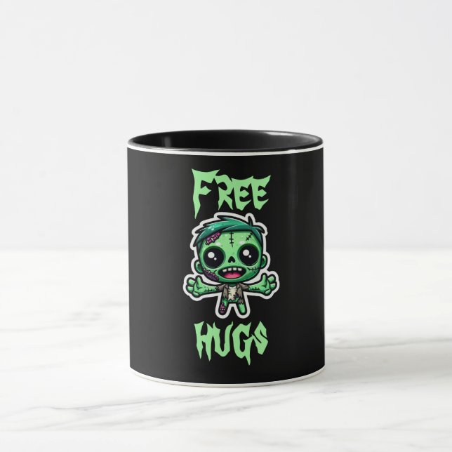 Niedlicher, lustiger Zombie Tasse (Zentrum)
