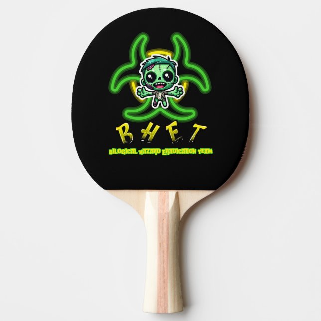 Niedlicher, lustiger Zombie Tischtennis Schläger (Vorderseite)