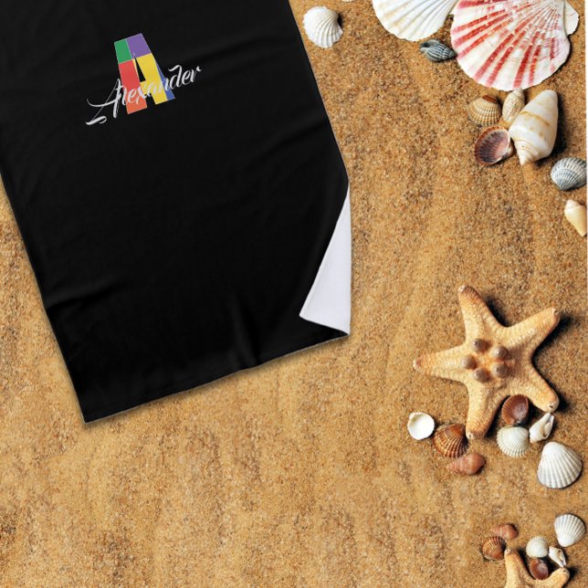 Niedlicher Luxus bunt Erstklassigkeit Ein Name sch Strandtuch (Von Creator hochgeladen)