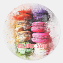 Niedlicher Macaron Abstrakter klassischer Aufklebe