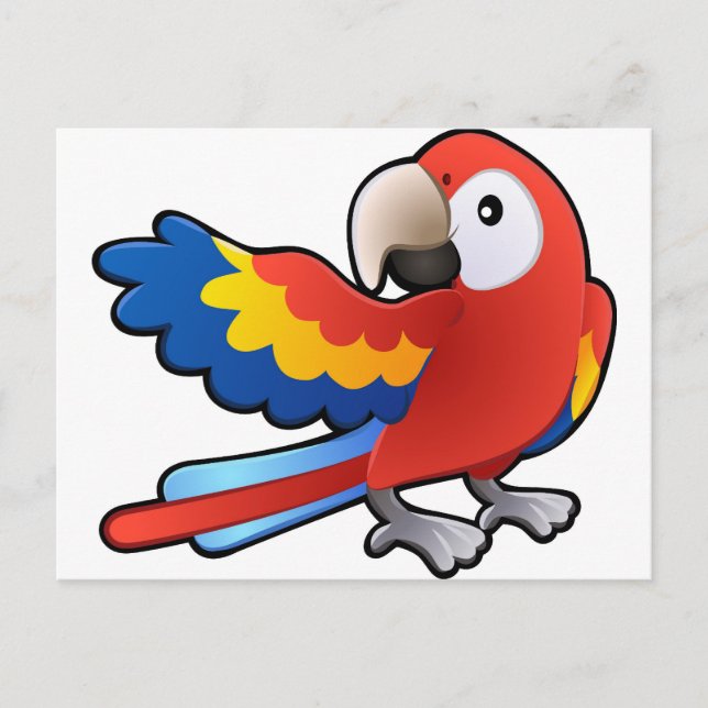 niedlicher Macaw Parrot Postkarte (Vorderseite)
