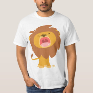 Niedlicher mächtiger Brüllenlöwe-Cartoon-Wecker T-Shirt