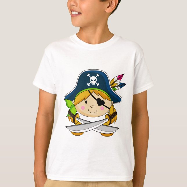 Niedlicher Mädchen-Piraten-T - Shirt (Vorderseite)