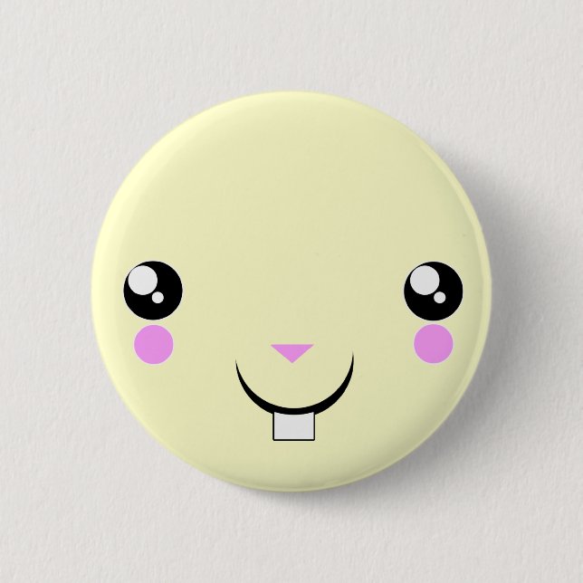 niedlicher Mädchenhamster Kawaii Animeknopf Button (Vorderseite)