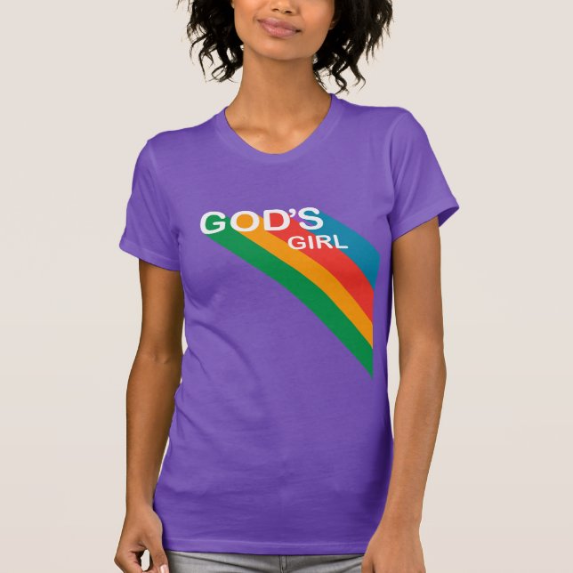Niedlicher Mädchenruinbogen Christlich T-Shirt (Vorderseite)