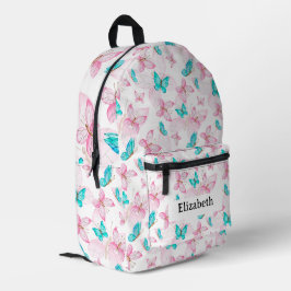 Niedlicher Mädchenschmetterling Bedruckter Rucksack