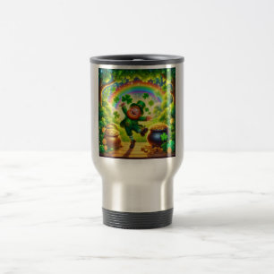 Niedlicher, magischer Leprechaun St. Patrick's Day Reisebecher