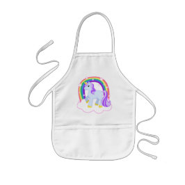 Niedlicher magischer Unicorn mit dem Regenbogen Kinderschürze