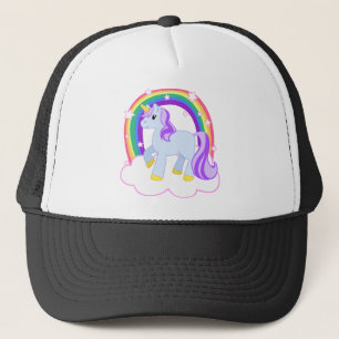 Niedlicher magischer Unicorn mit dem Regenbogen Truckerkappe