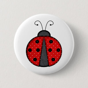 Niedlicher Marienkäfer Button