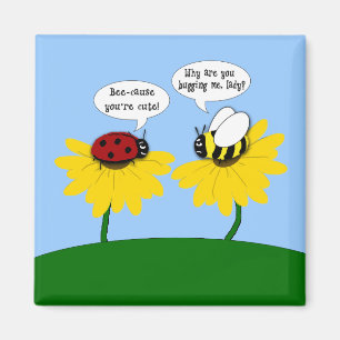 Niedlicher Marienkäfer-und Hummel-Bienen-Magnet Magnet