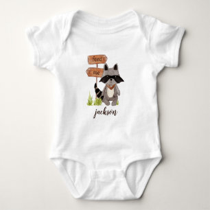 Niedlicher Markierungsstil Raccoon für benutzerdef Baby Strampler