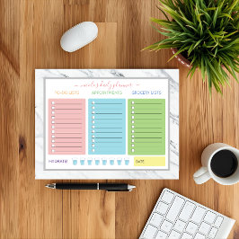 Niedlicher Marmorplaner Notizblock