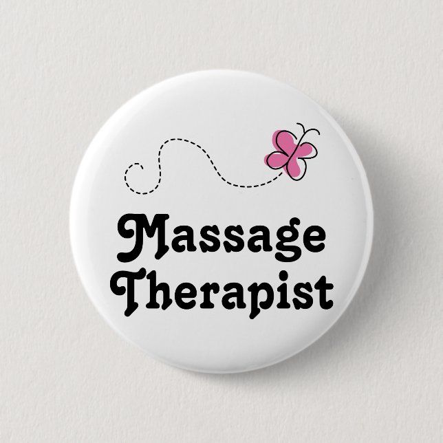 Niedlicher Massage-Therapeut Button (Vorderseite)